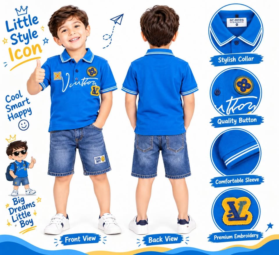 Boys' Short Sleeve Graphic Polo Shirt