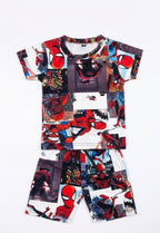 Boys Graphic Print T-Shirt & Shorts 2-Piece Co-Ord Set