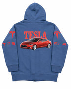 Boys' Tesla Reversible Graphic Full-Zip Hoodie
