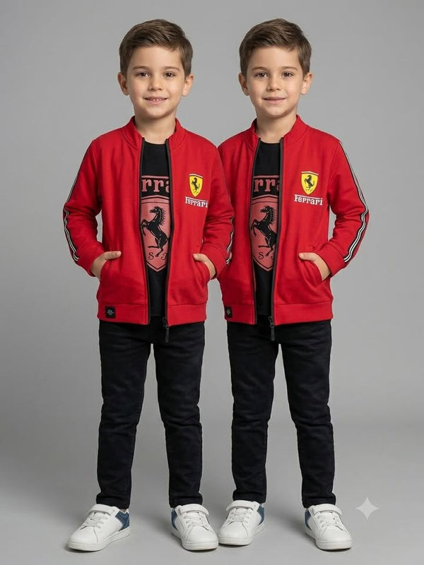 Boys Ferrari Sporty Zip-Up Jacket