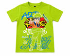 Boys Graphic Printed Crew Neck T-Shirt (Lime Green)