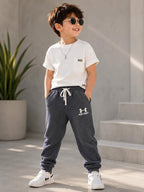 Boys Comfort Fit Athletic Track Pants