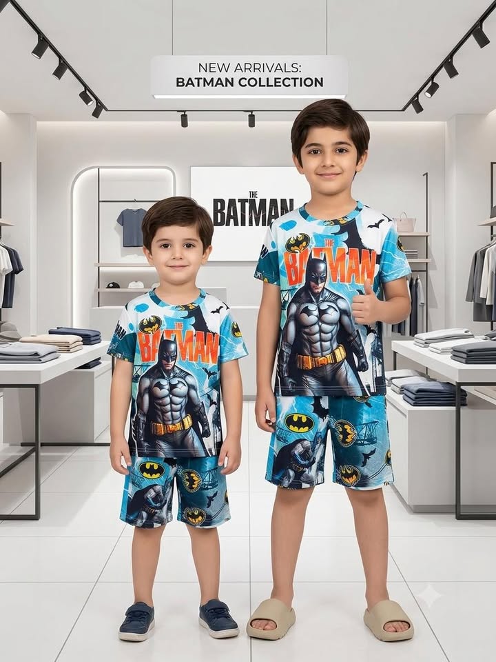 Boys Blue Graphic Printed Shirt & Shorts Co-ord Set