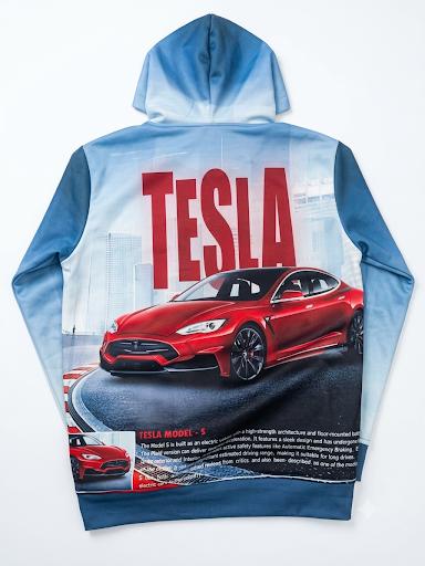 Boys' Tesla Reversible Graphic Full-Zip Hoodie