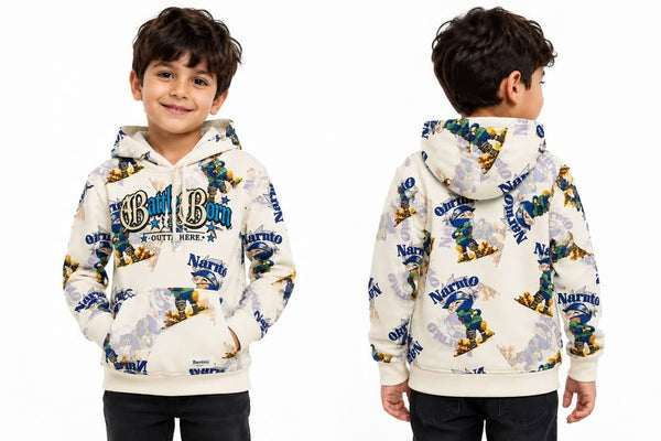 Boys Naruto Printed Cute Graphic Hoodie