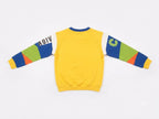Yellow Cartoon Print Kids Sweatshirt