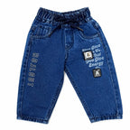 Boys Stone Blue Elastic Waist Denim Jeans