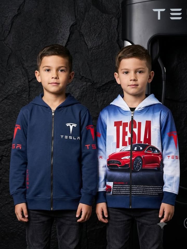 Boys' Tesla Reversible Graphic Full-Zip Hoodie