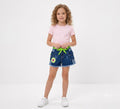 Girls' Utility Denim Shorts with Drawstring