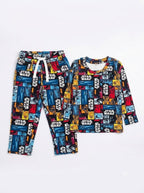 Boys Vibrant Graphic Print Hoodie & Joggers 2-Piece Set
