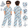 BOYS LITTLE COOL DUDE PRINTED SHIRT & PAJAMA NIGHTWEAR