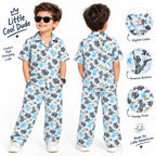 BOYS LITTLE COOL DUDE PRINTED SHIRT & PAJAMA NIGHTWEAR