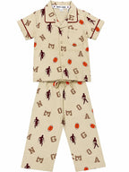 Little Cool Dude Printed Cotton Nightwear Set