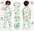 BOYS MINT GREEN PRINTED NIGHTSUIT
