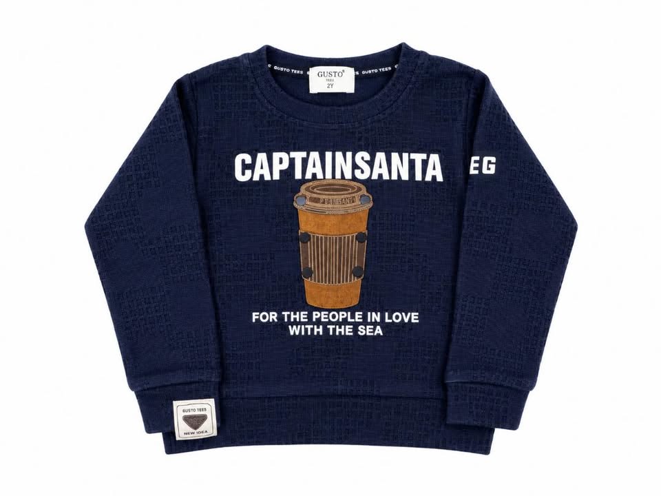 Boys Navy Blue Full Sleeve Sweatshirt