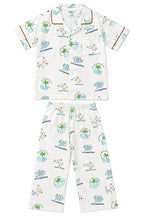 Boys Tropical Print Shirt & Pyjama Nightwear Set