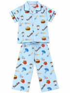 Little Cool Dude Printed Cotton Nightwear Set