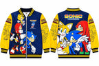 Boys Anime Printed Zip-Up Jacket with Inner T-Shirt