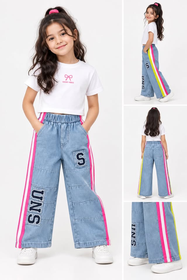 Stylish Sky Blue High-Waist Denim Jeans