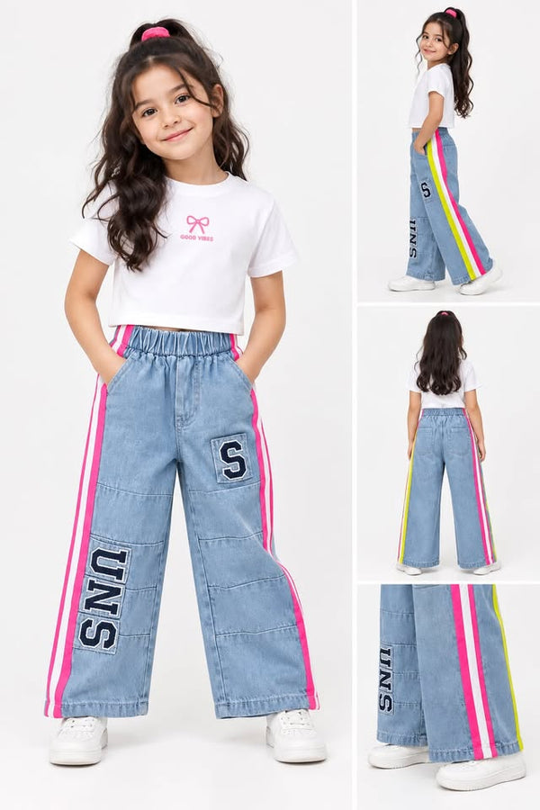 Stylish Sky Blue High-Waist Denim Jeans