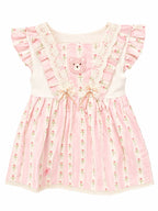 Everyday Casual Pastel Tiered Frock for Girls