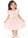 Everyday Casual Pastel Tiered Frock for Girls