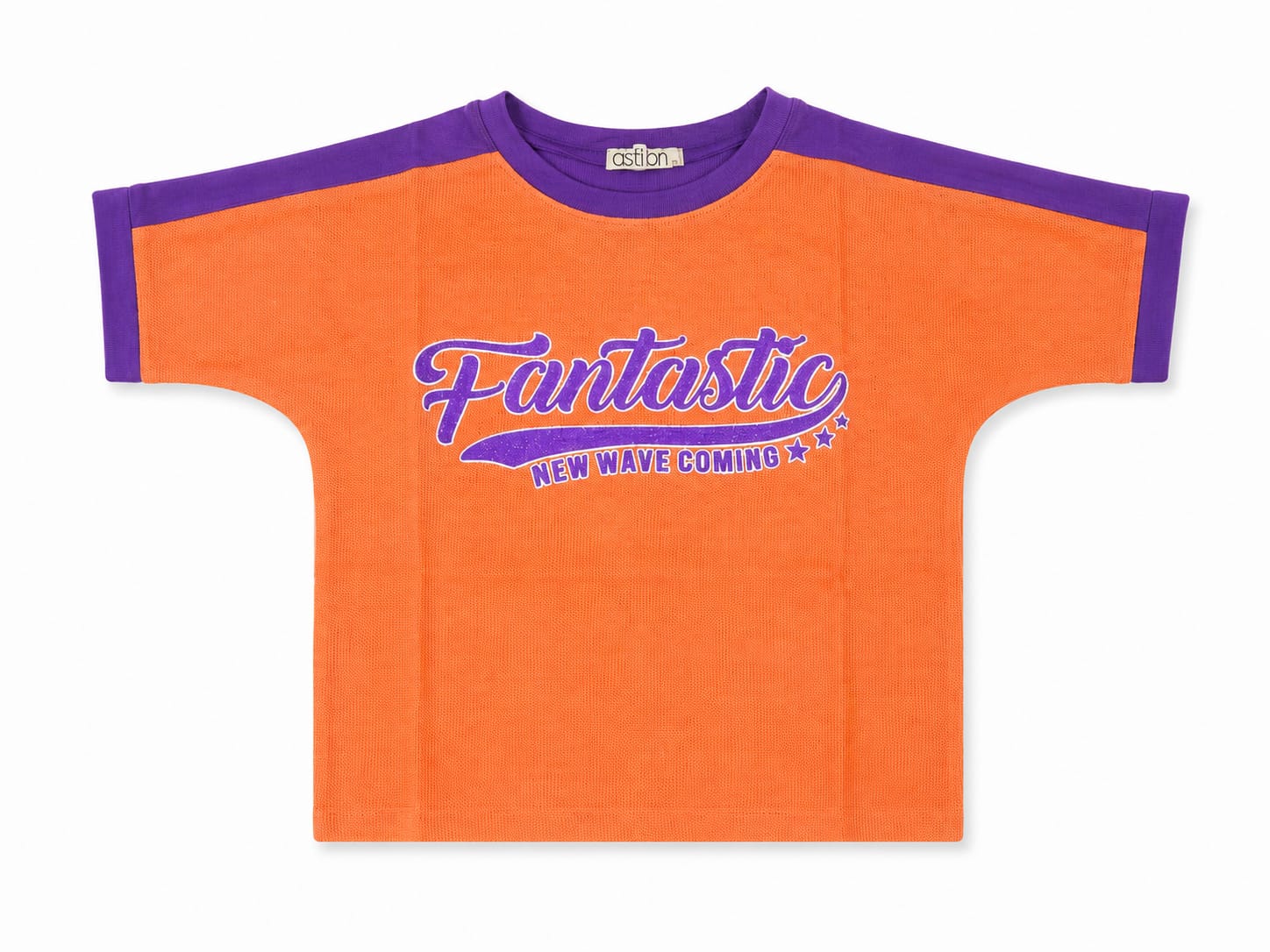Girls Orange & Purple Graphic T-Shirt