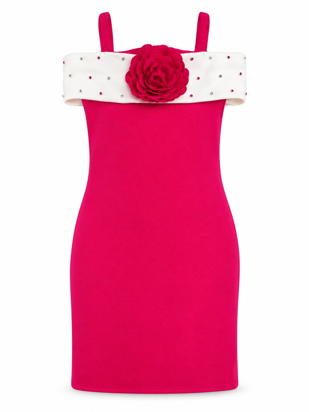 Girls Princess Rani Pink Off-Shoulder Dress