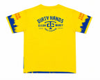 Kids Yellow Motorcycle Rider Graphic Printed T-Shirt