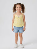 Embroidered Floral Yellow Camisole Top