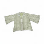 Sage Green Embroidered Girls Collared top