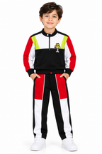 Boys Co-Ord Set with Full Sleeve Printed Sweatshirt & Track Pants
