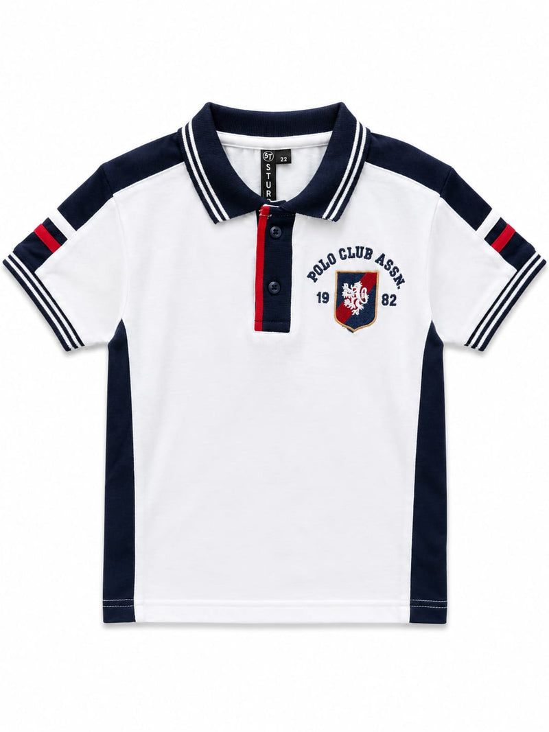 Boys Premium White Polo T-Shirt