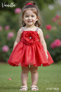 RED PEARLS FROCK