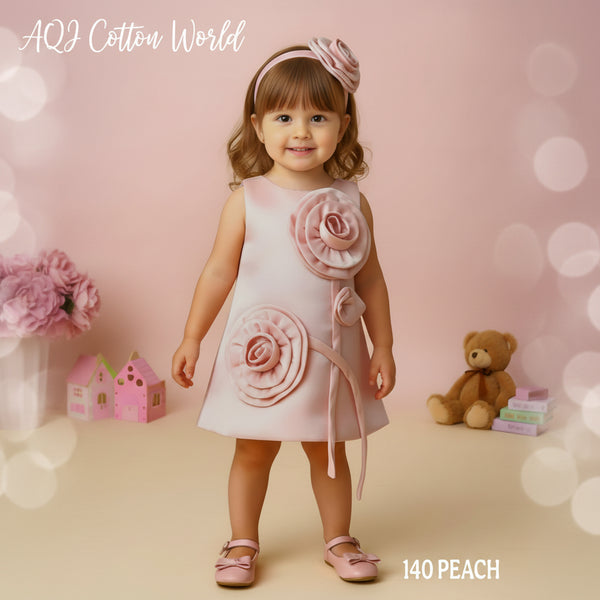 BABY PINK FLOWER FROCK