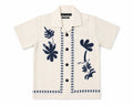 SHIRT CREAM WITH NAVY BLUE