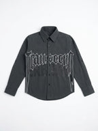 Gothic Graphic Print Striped Shirt