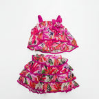 COTTON SLEEVELESS TOP AND SKIRT SET