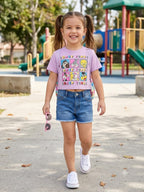 Girls' Lilac Looney Tunes Graphic Short-Sleeve T-Shirt