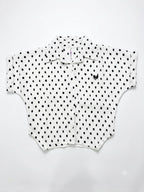 Casual Polka Dot Button-Down Top