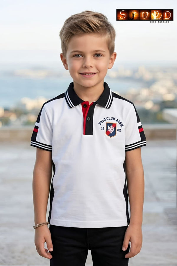 Boys Premium White Polo T-Shirt