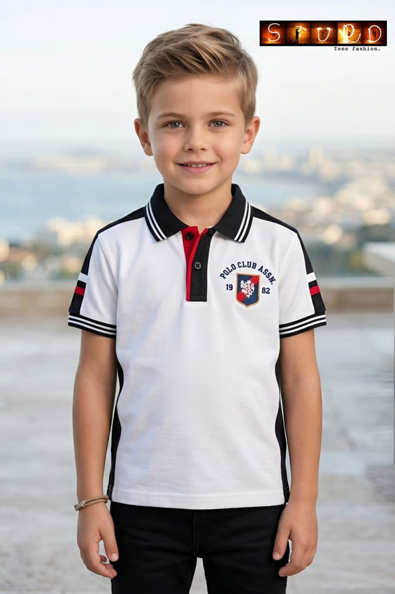 Boys Premium White Polo T-Shirt