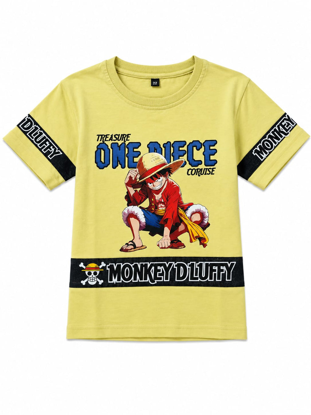 ONE PIECE ANIME BRIGHT YELLOW TSHIRT