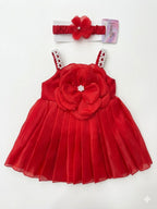 RED PEARLS FROCK