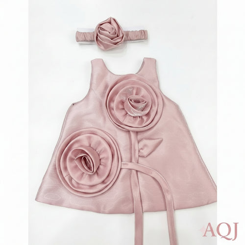 BABY PINK FLOWER FROCK