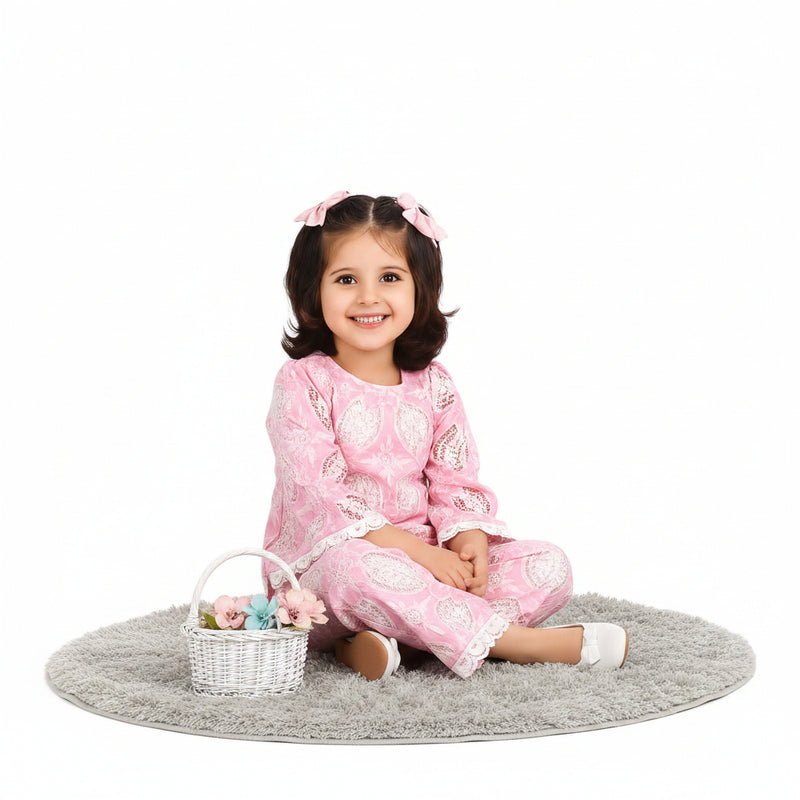 PINK EMBROIDERED ETHNIC CO-ORD SET