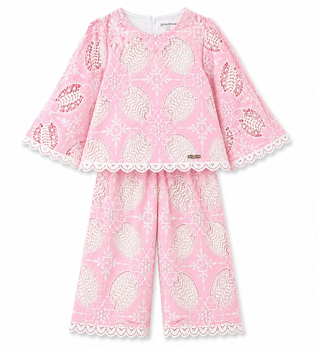 PINK EMBROIDERED ETHNIC CO-ORD SET