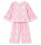 PINK EMBROIDERED ETHNIC CO-ORD SET