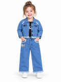 Girls Western Denim Co-ord Set