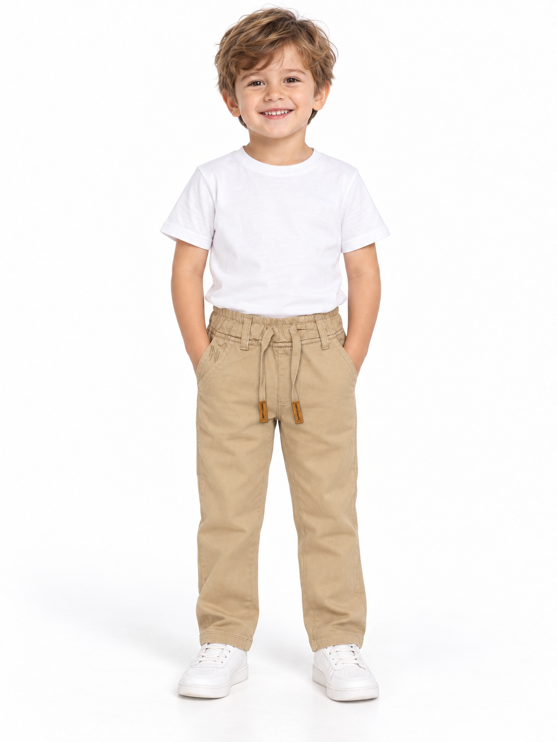 Boys Partywear Fit Trousers & Track Pants – Khaki / Black